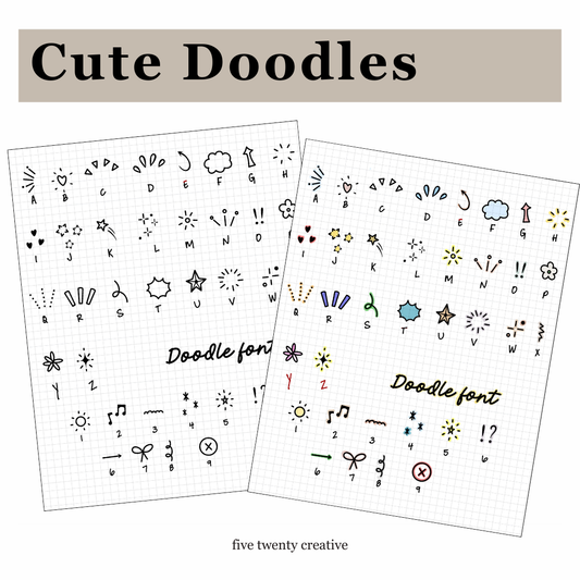 Color Changing Cute Doodle Font