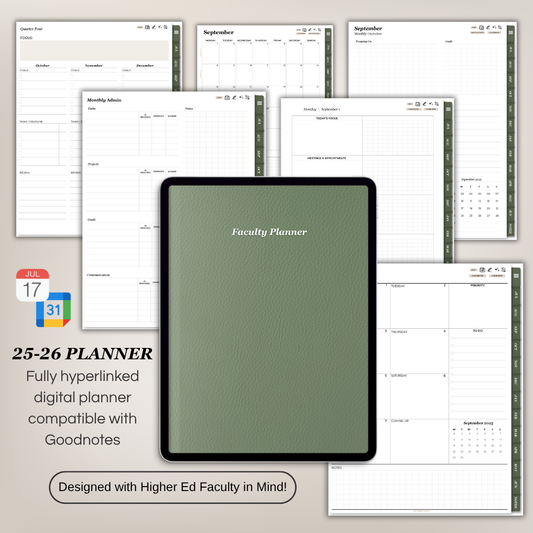 2025-26 Faculty Planner