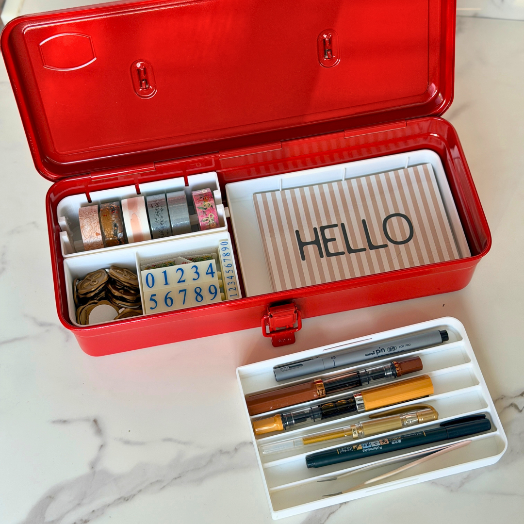 T-320 Snail Mail Insert | Card, Pen, Ribbon & Washi Organizer