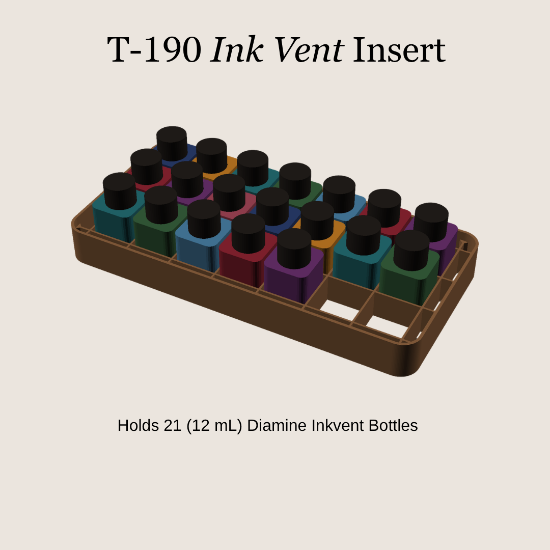 T-190 Ink Vent Insert | Diamine Inkvent Bottle Organizer