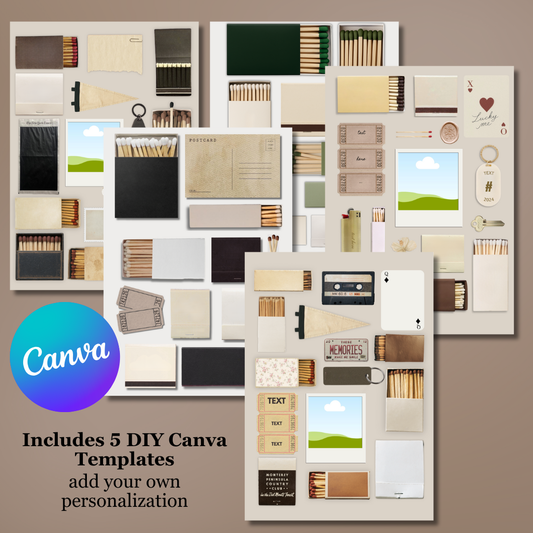 A5 Matchbook Dashboard Canva Template | DIY Planner Dashboard