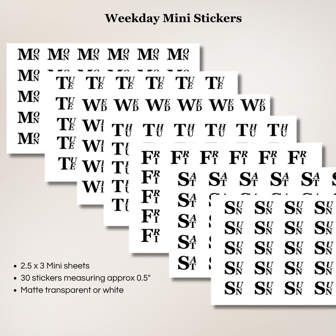 Weekday Stickers