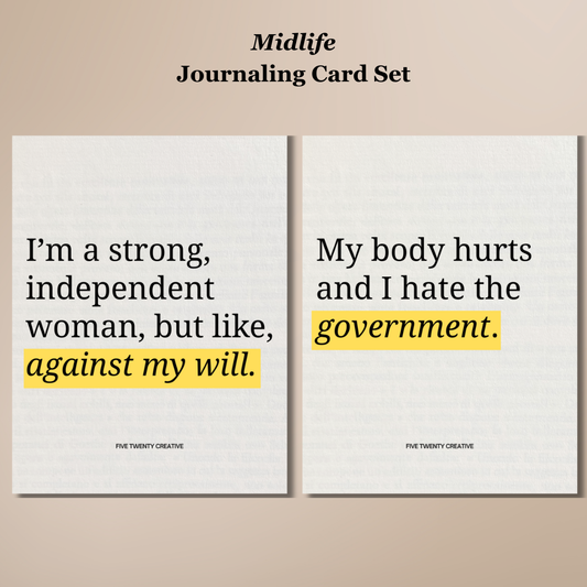 Midlife Journaling Card Set