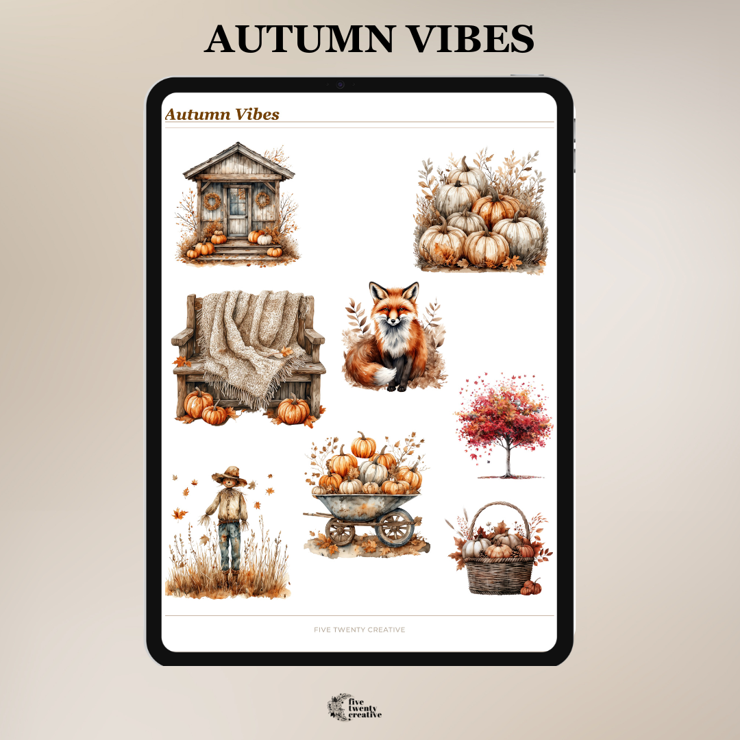 Fall Digital Sticker Collection