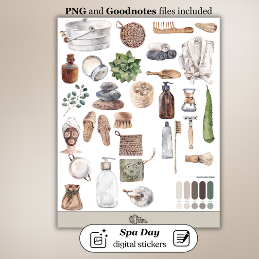 Spa Day Collection | Digital Stickers
