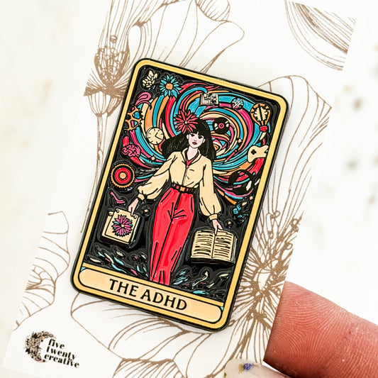 The ADHD Tarot Card | Lapel Pin