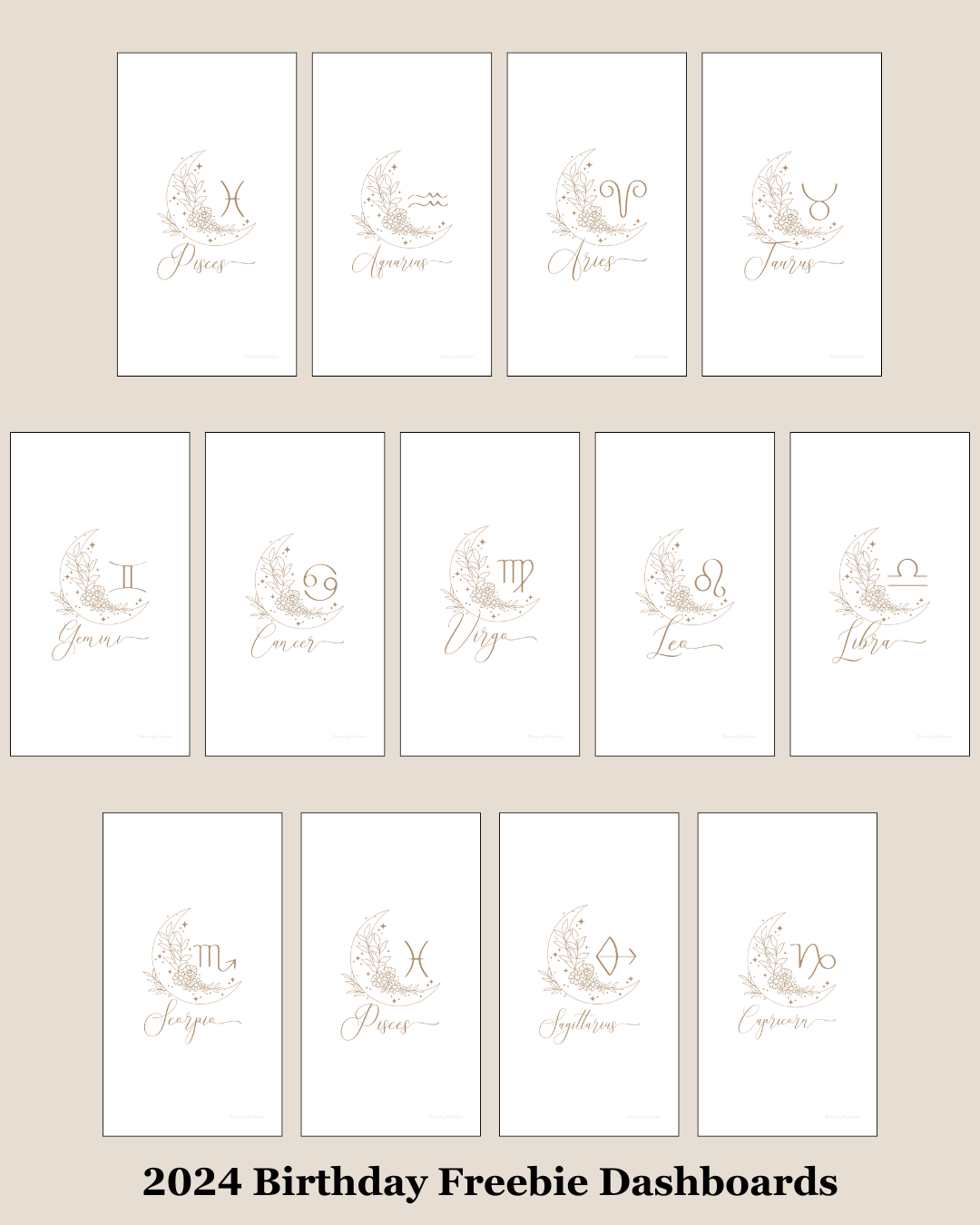 Printable Dashboards | Birthday 2024