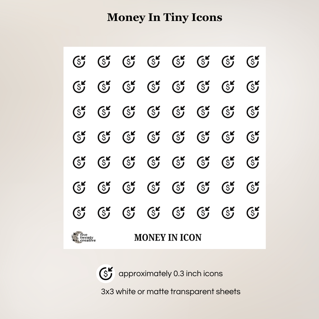 Money In / Money Out Tiny Icons
