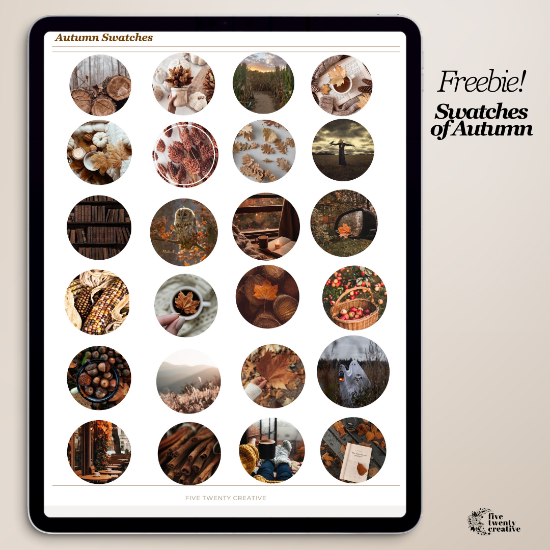Swatches of Autumn Digital Stickers | Fall 2022