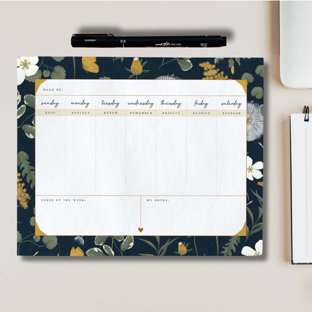 Weekly Intentions Desk Pad