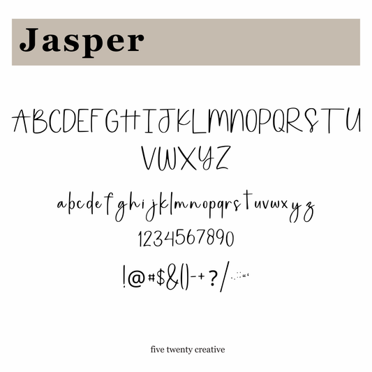 Jasper Handwriting Font