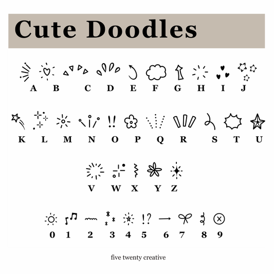 Color Changing Cute Doodle Font