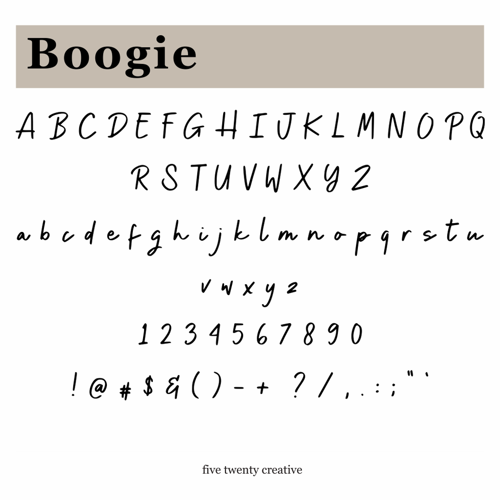 Boogie Font