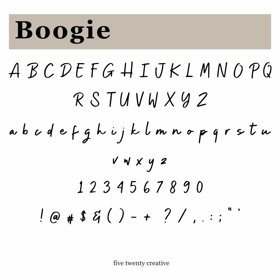 Boogie Font