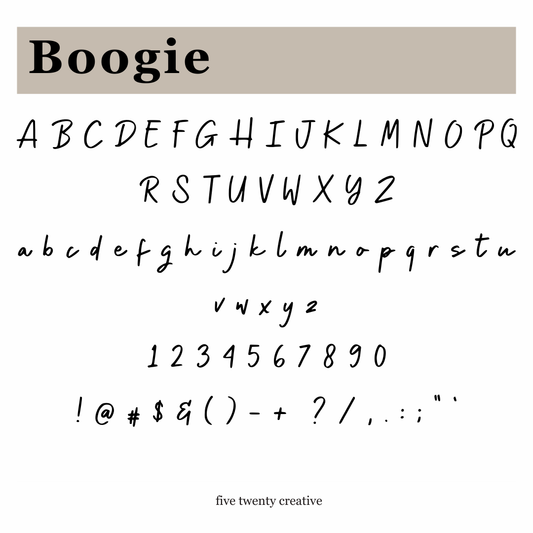 Boogie Font