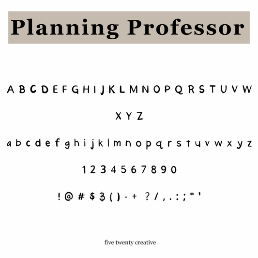 Planning Professor Handwriting Font