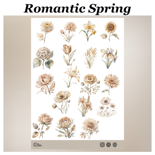 Romantic Spring Digital Stickers