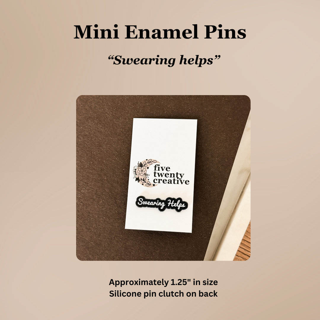 “Swearing Helps” | Funny Lapel Pin