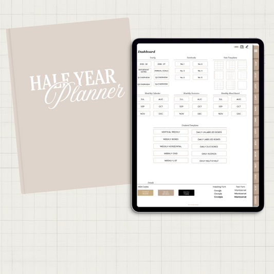 Half Year Digital Planner