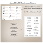 Annual Health Exams Stickers