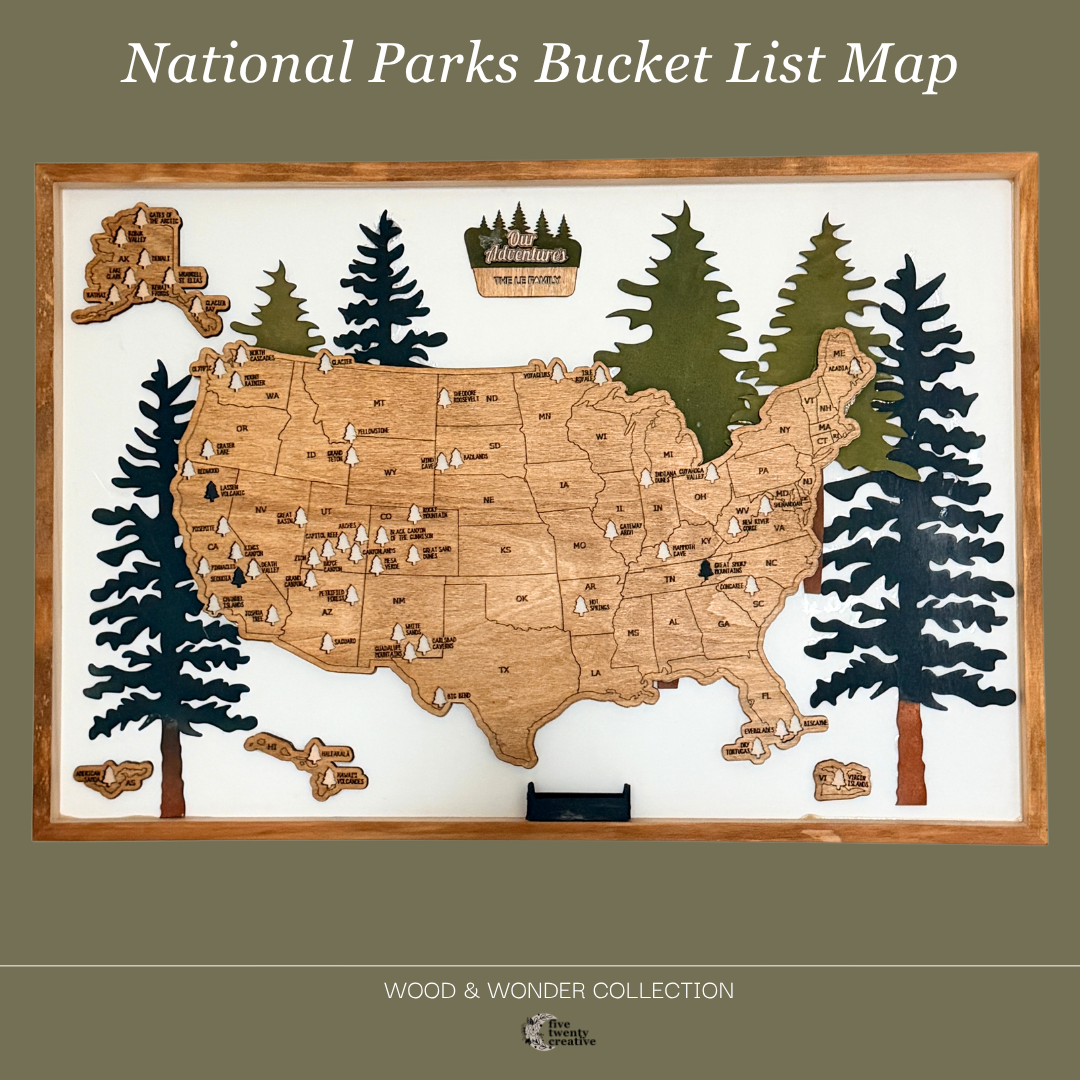 National Park Bucket List Map