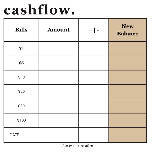 Cashflow Sticky Note