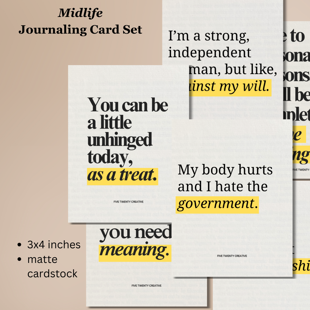 Midlife Journaling Card Set