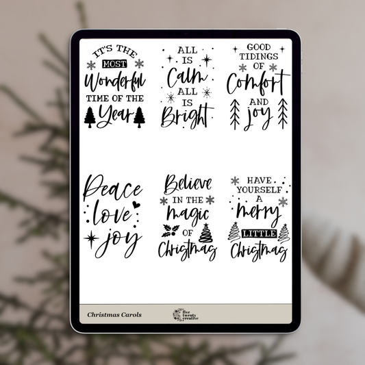 Christmas Carols Digital Stickers