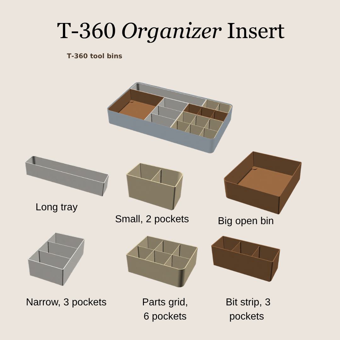 T-360 Organizer Insert | Modular Toolbox Bins for Custom Storage