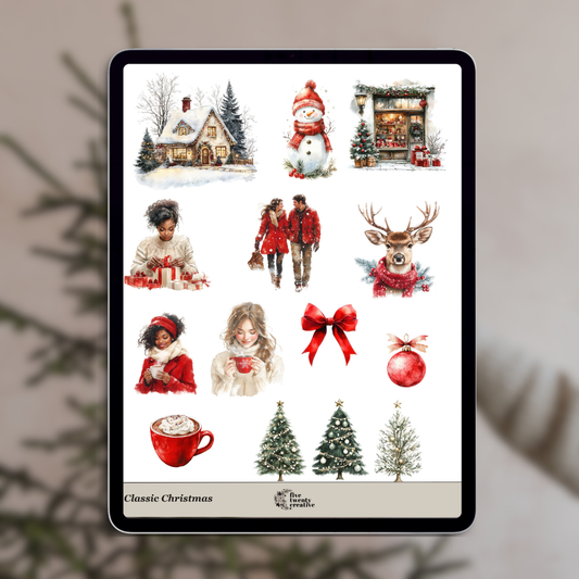 Classic Christmas Digital Stickers