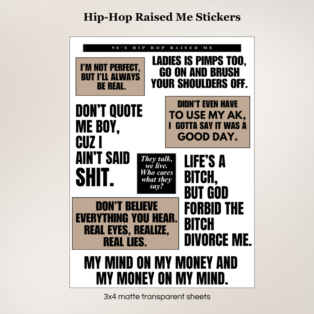Hip-Hop Lyrics Stickers