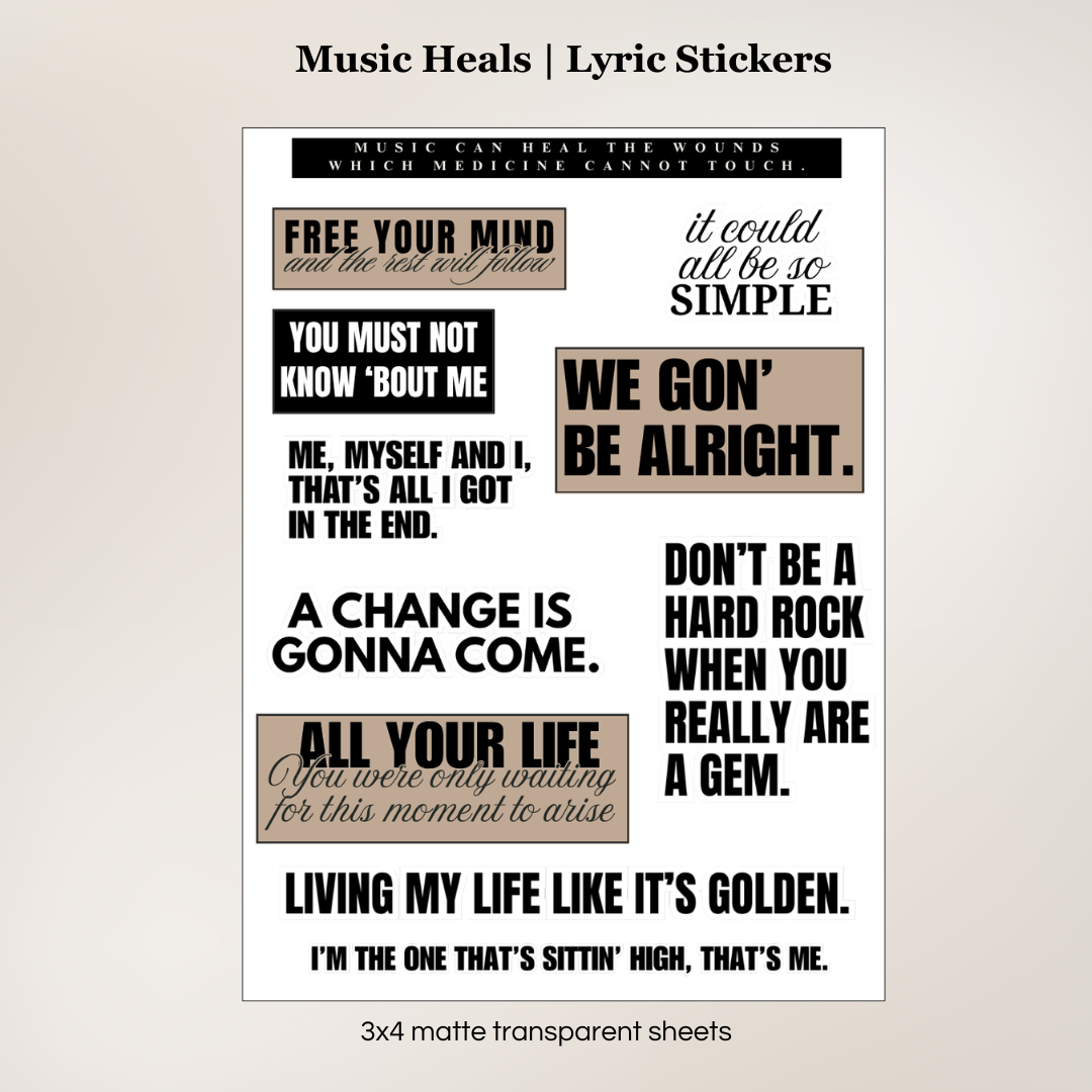 Hip-Hop Lyrics Stickers