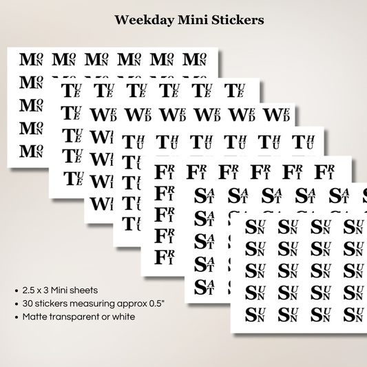 Weekday Stickers