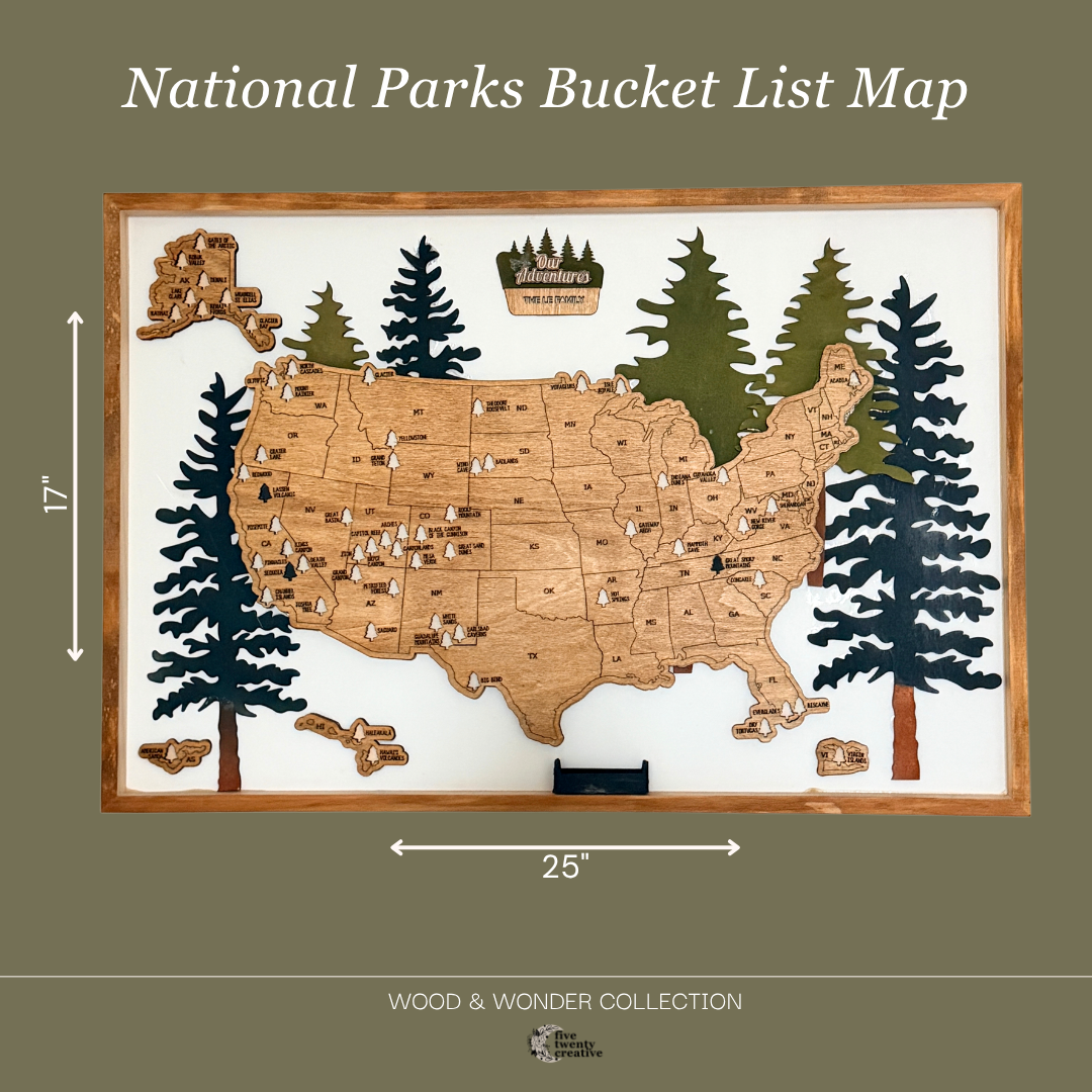 National Park Bucket List Map