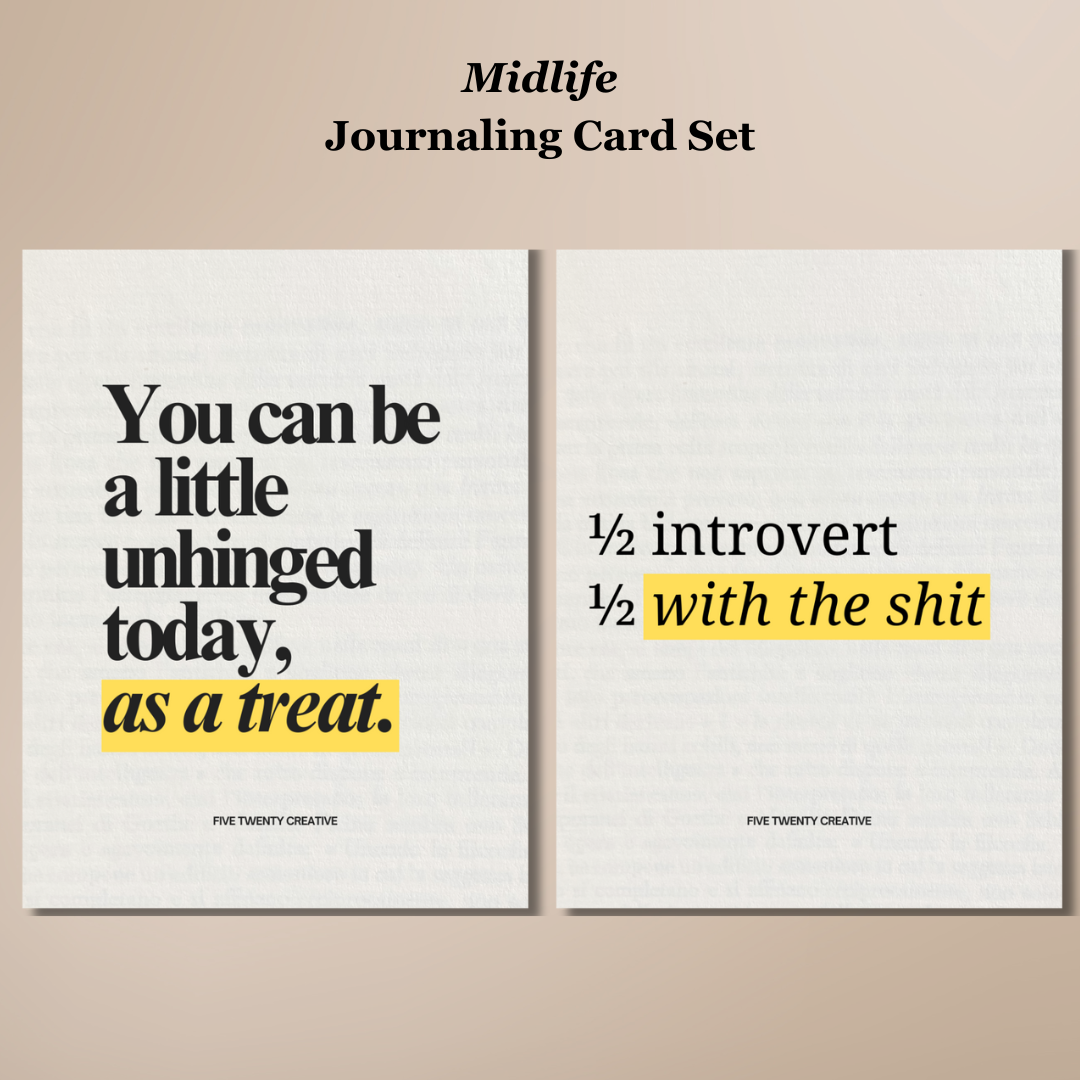 Midlife Journaling Card Set
