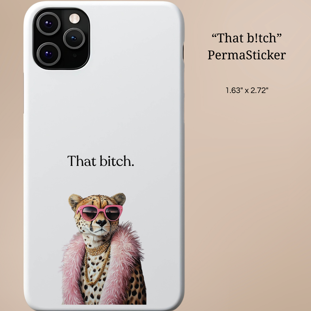 Sassy Cheetah | UV PermaSticker