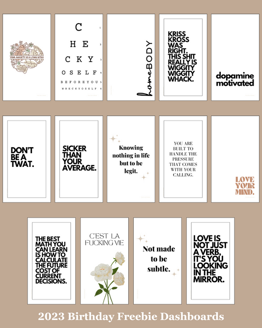 Printable Dashboards | Birthday 2023