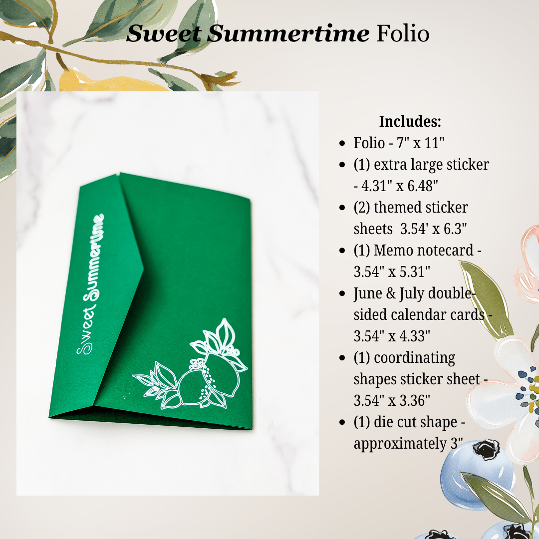 Sweet Summertime Stationery Folio