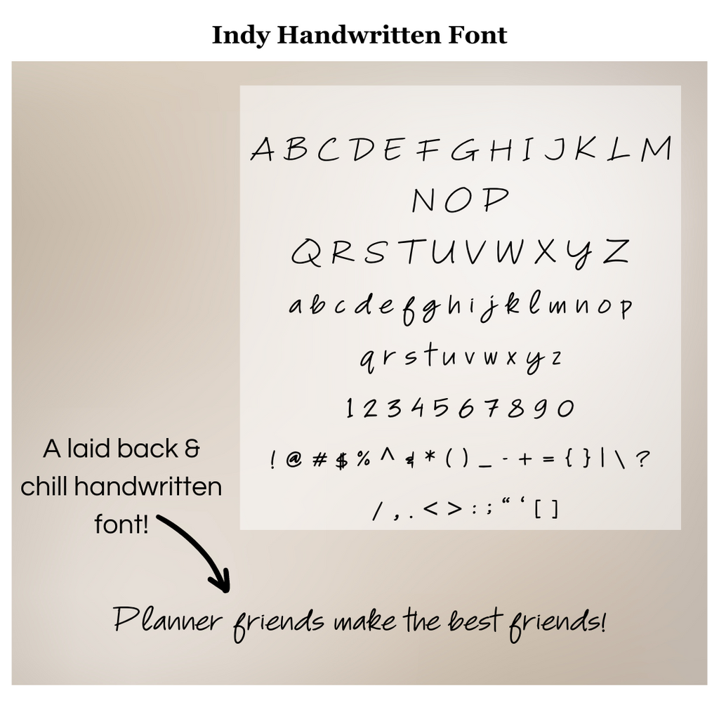 Indy Handwriting Font