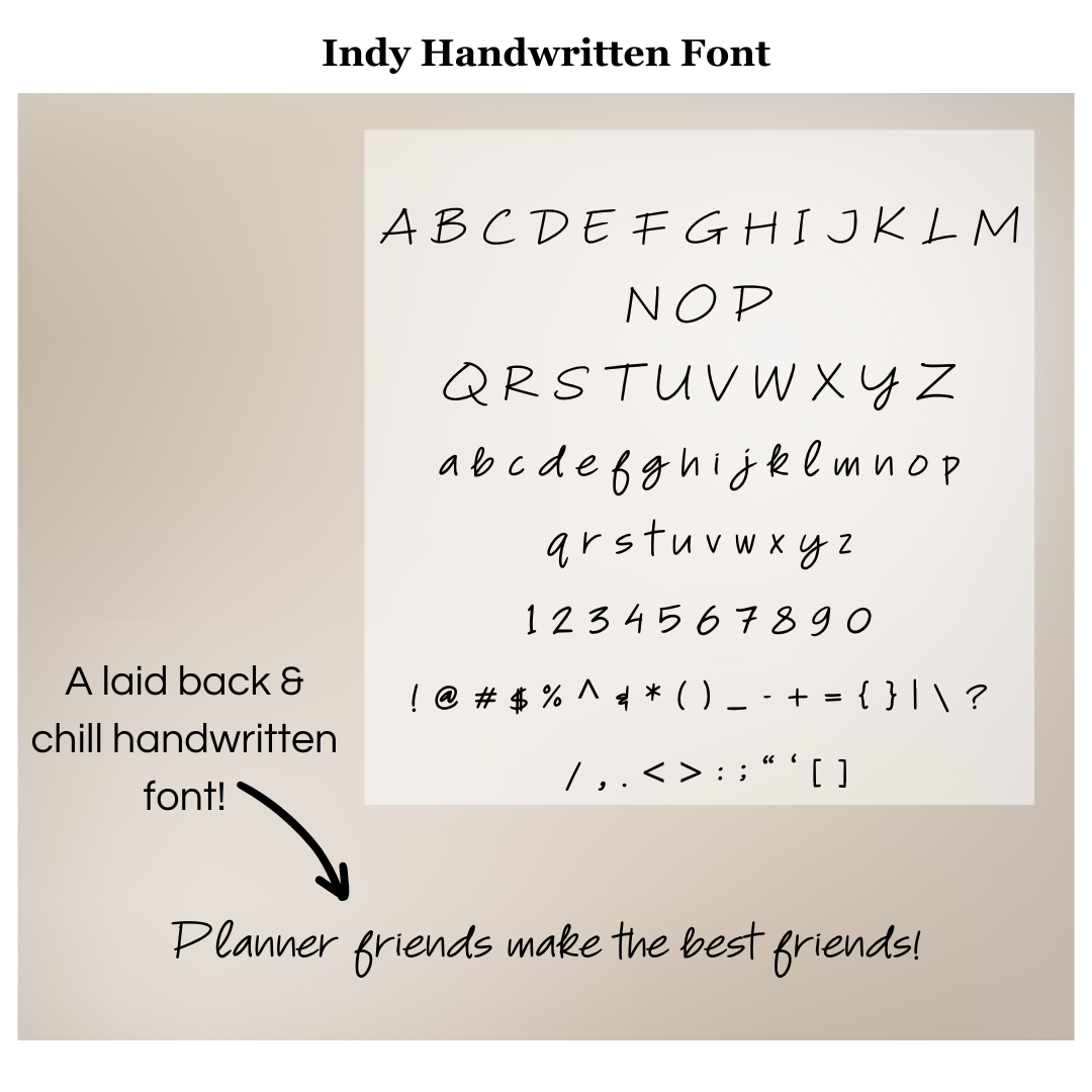 Handwriting Indesign Font Indy Handwriting Font – Five Twenty Creative