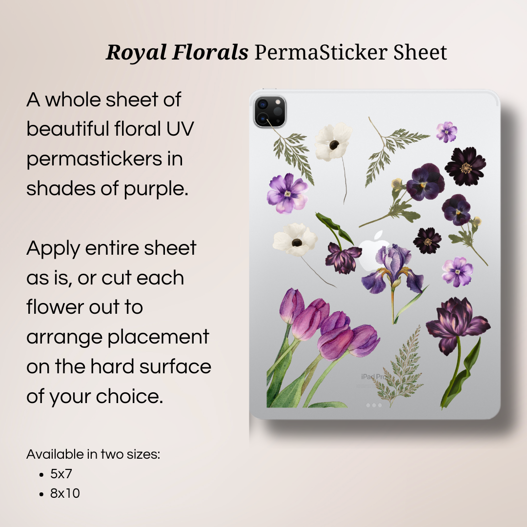 Royal Florals | UV PermaSticker Sheet