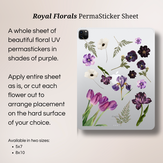 Royal Florals | UV PermaSticker Sheet