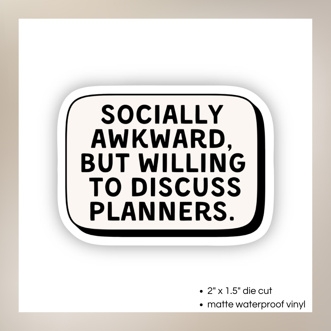 Socially Awkward Planner People