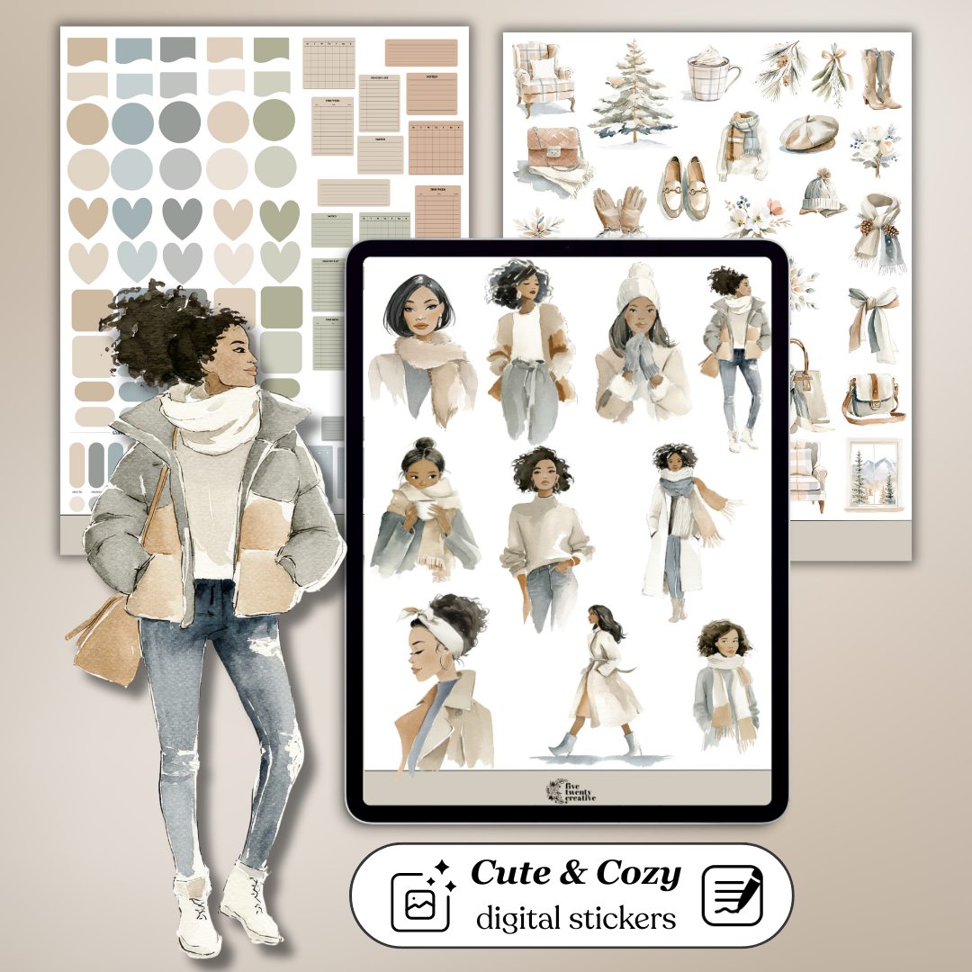 Cute & Cozy Collection | Digital Stickers