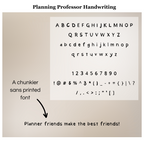 Planning Professor Handwriting Font
