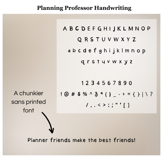 Planning Professor Handwriting Font