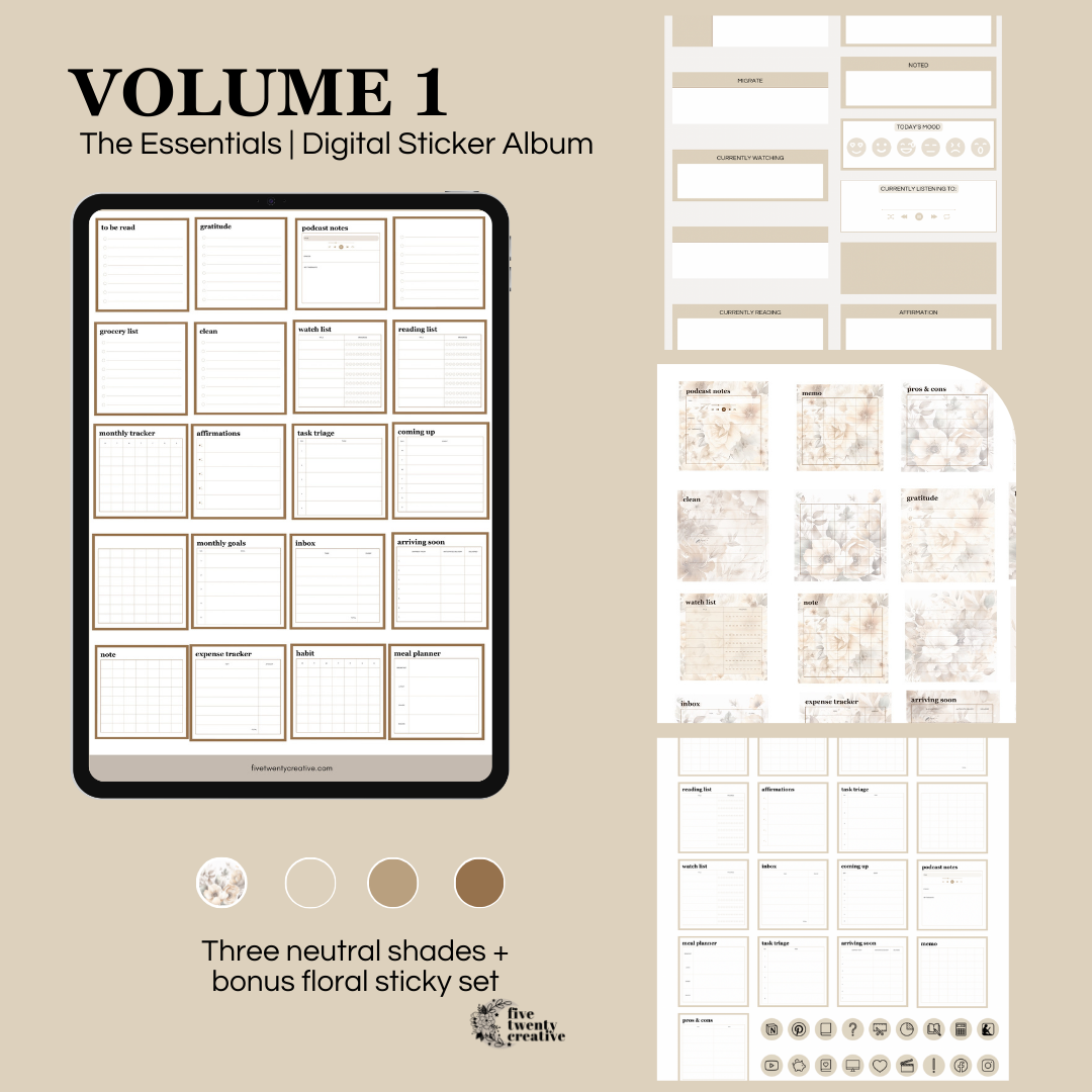 Digital Sticker Album | Vol. 1: The Essentials – Five Twenty Creative