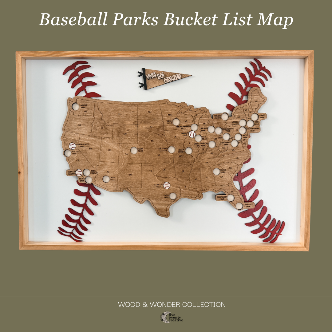 Baseball Parks Bucket List Map