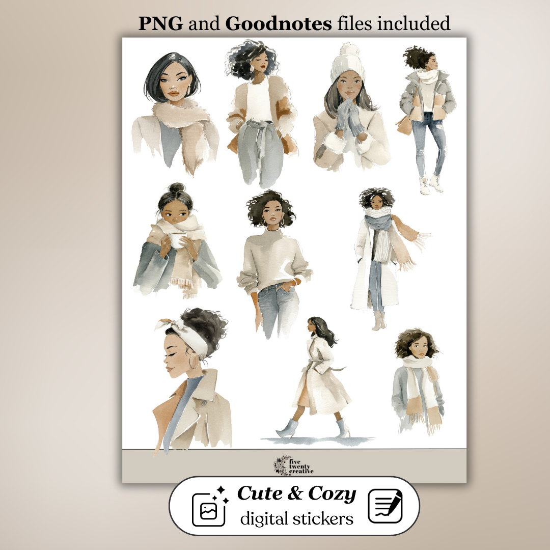 Cute & Cozy Collection | Digital Stickers