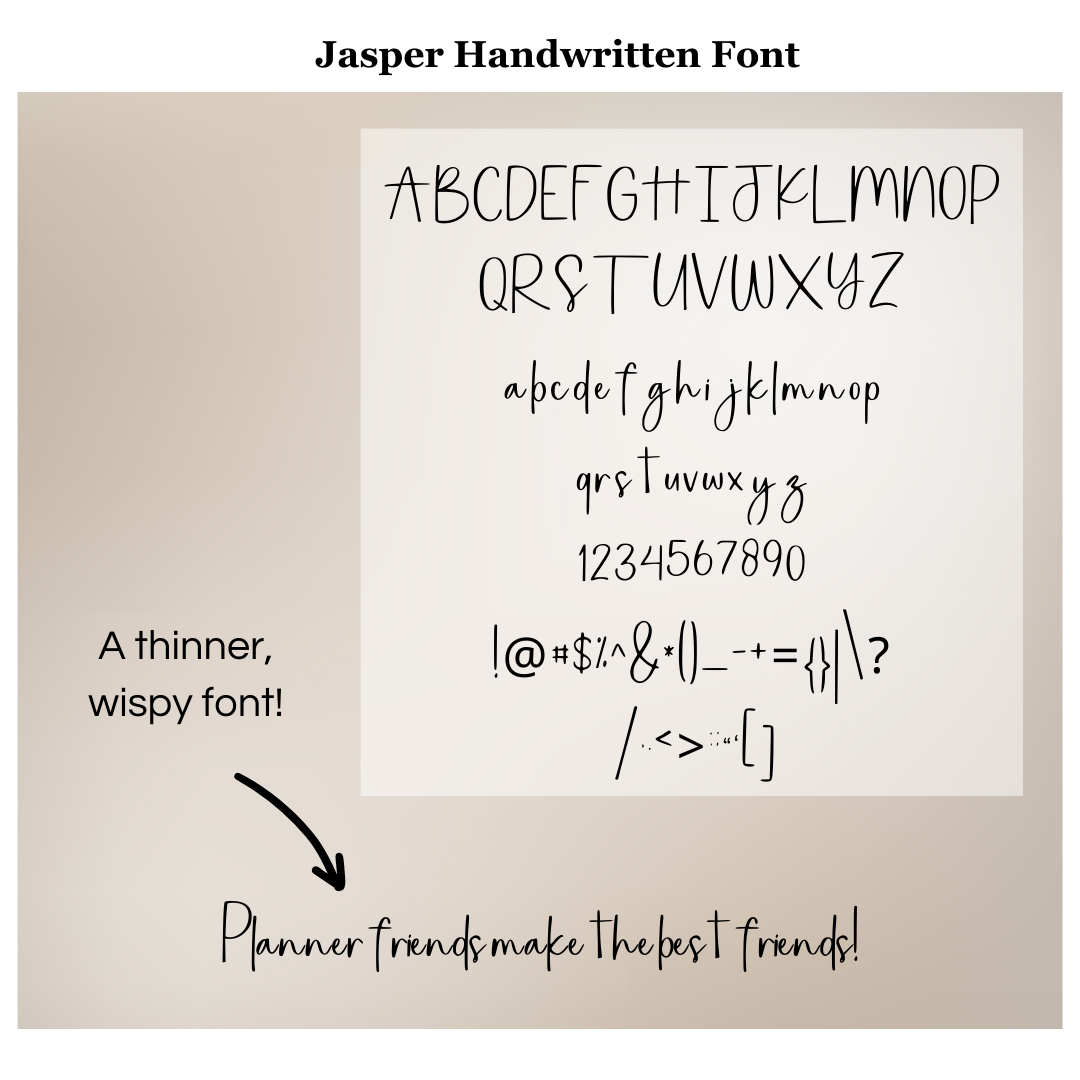 Jasper Cursive Jasper Handwriting Font – Five Twenty Creative